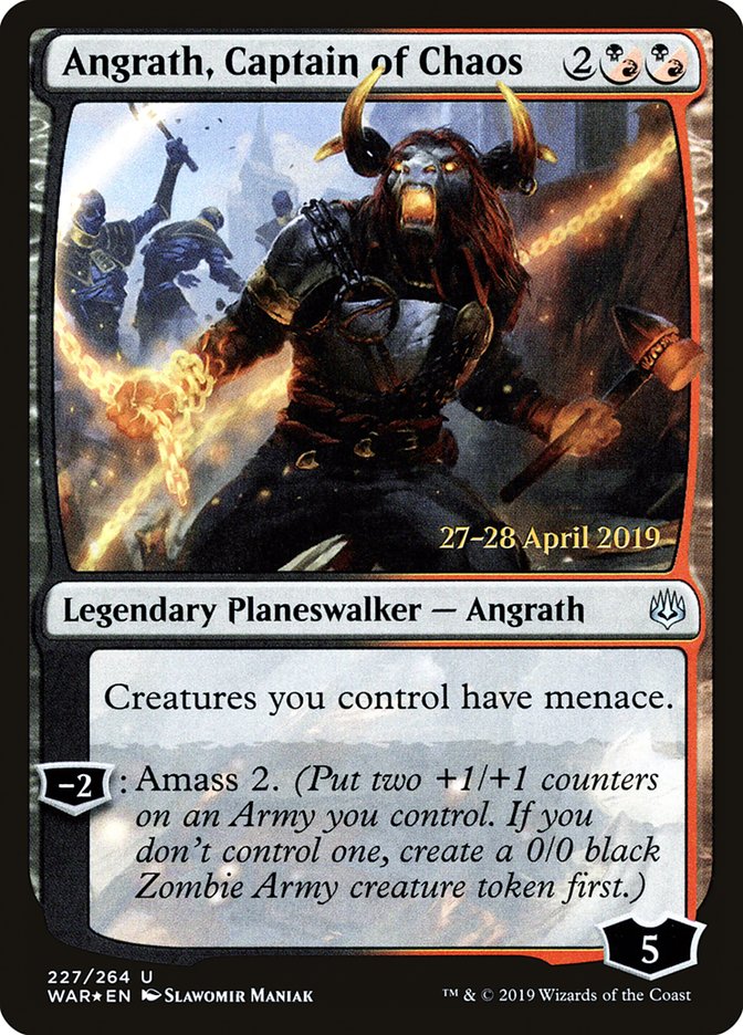 Angrath, Captain of Chaos  [War of the Spark Prerelease Promos] | Gate City Games LLC