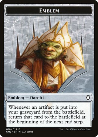 Emblem - Daretti, Scrap Savant [Commander Anthology Volume II Tokens] | Gate City Games LLC