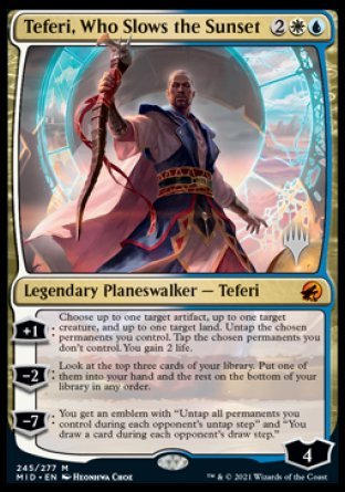 Teferi, Who Slows the Sunset (Promo Pack) [Innistrad: Midnight Hunt Promos] | Gate City Games LLC