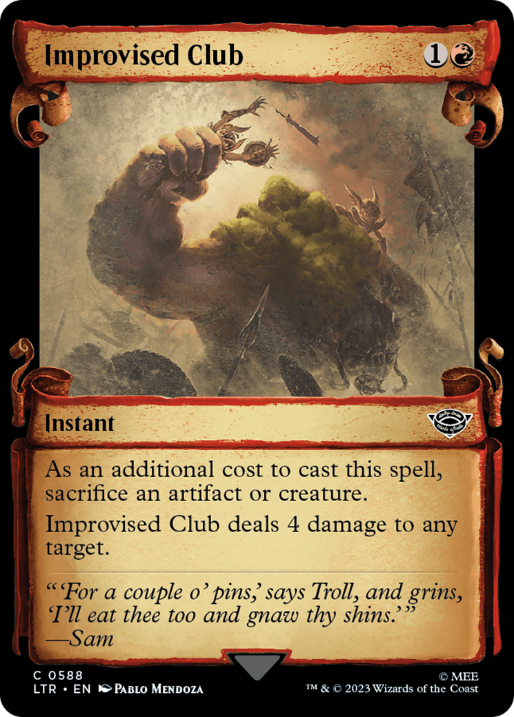Improvised Club [The Lord of the Rings: Tales of Middle-Earth Showcase Scrolls] | Gate City Games LLC
