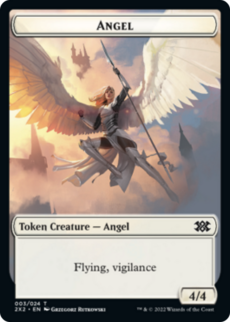 Saproling // Angel Double-sided Token [Double Masters 2022 Tokens] | Gate City Games LLC