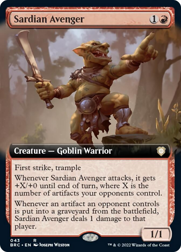 Sardian Avenger (Extended Art) [The Brothers' War Commander] | Gate City Games LLC