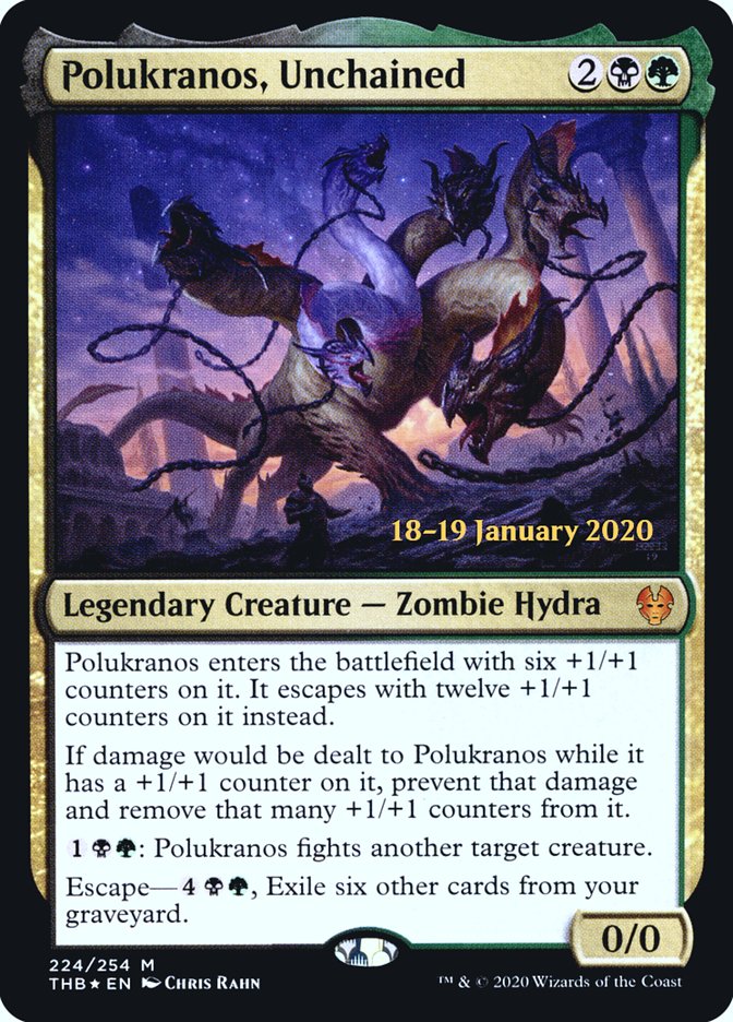 Polukranos, Unchained [Theros Beyond Death Prerelease Promos] | Gate City Games LLC