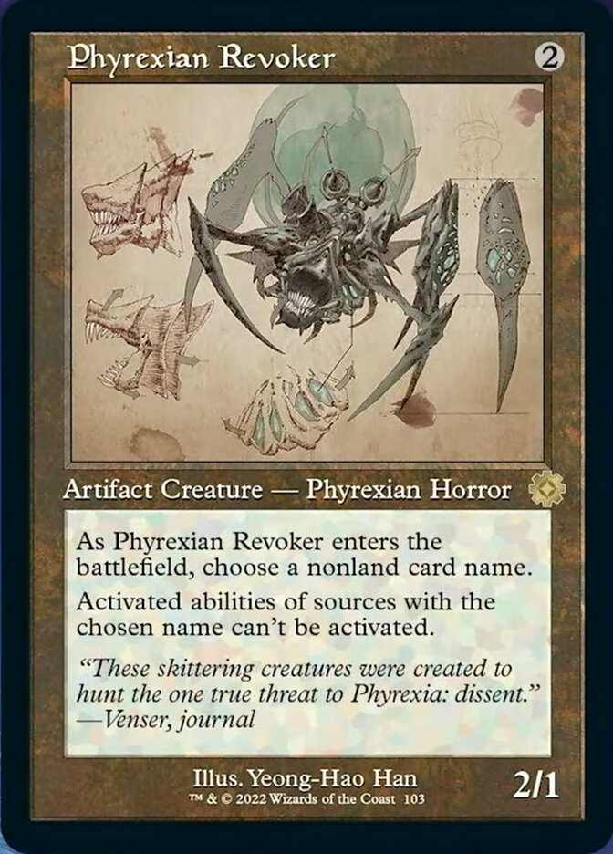 Phyrexian Revoker (Retro Schematic) [The Brothers' War Retro Artifacts] | Gate City Games LLC