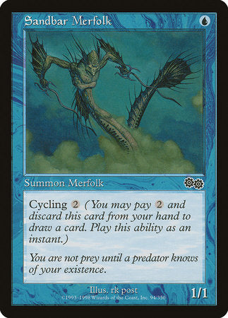 Sandbar Merfolk [Urza's Saga] | Gate City Games LLC