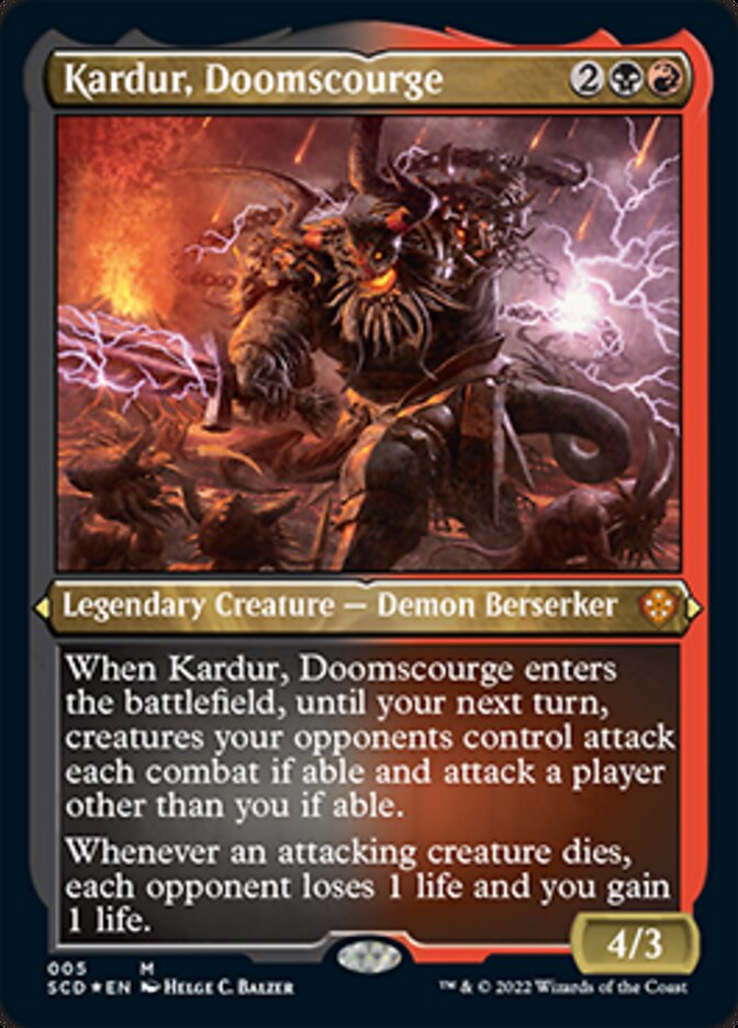 Kardur, Doomscourge (Foil Etched) [Starter Commander Decks] | Gate City Games LLC