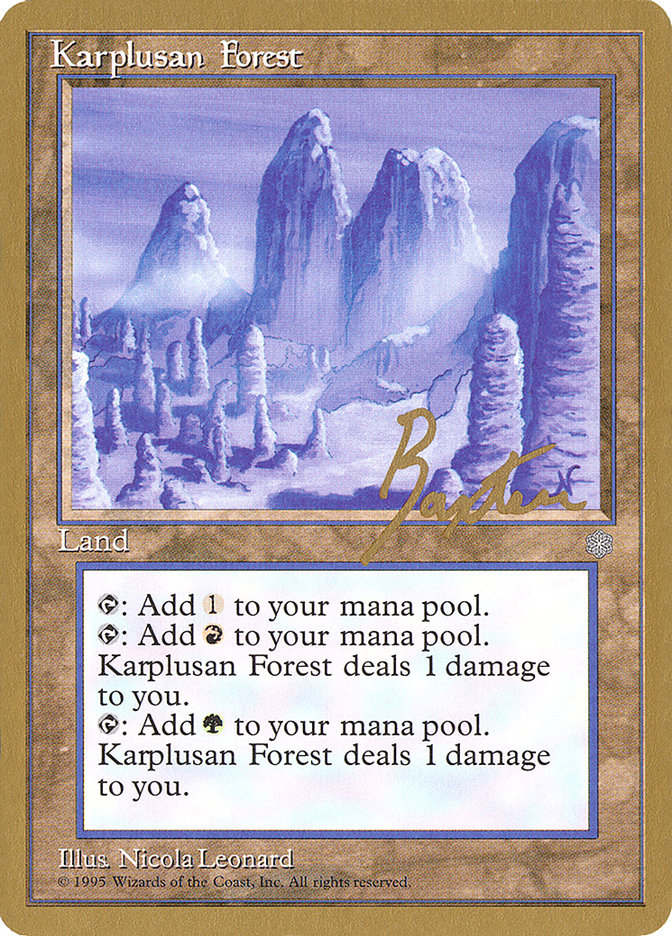 Karplusan Forest (George Baxter) [Pro Tour Collector Set] | Gate City Games LLC