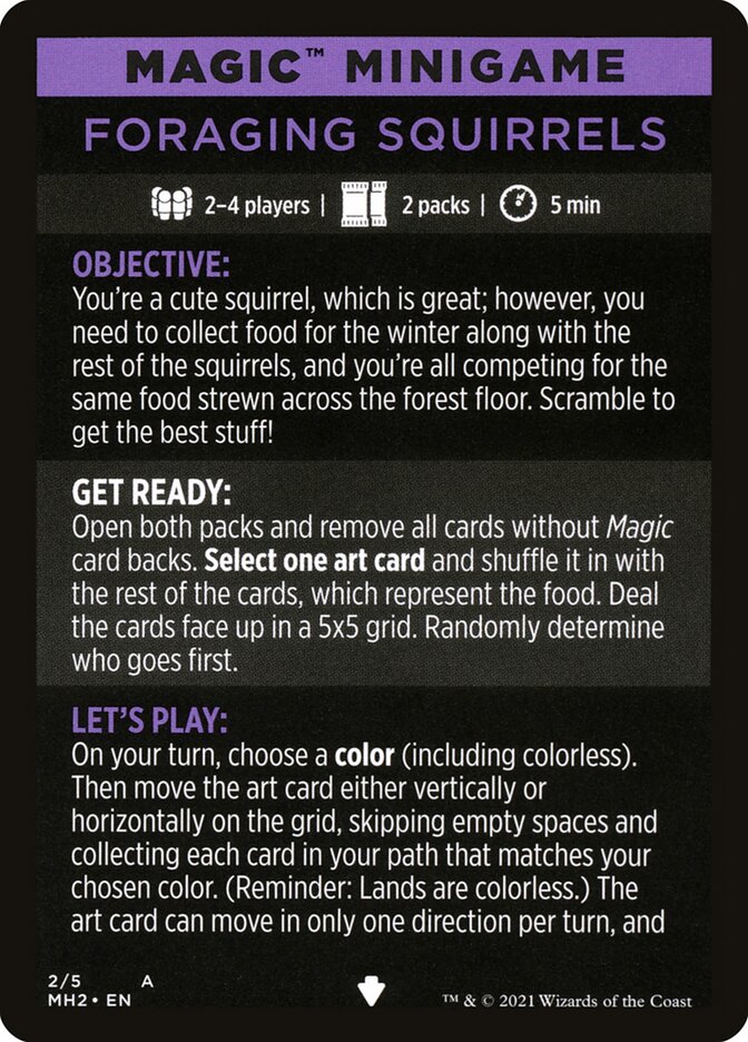 Foraging Squirrels (Magic Minigame) [Modern Horizons 2 Minigame] | Gate City Games LLC