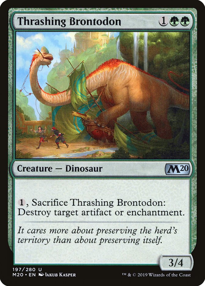 Thrashing Brontodon [Core Set 2020] | Gate City Games LLC