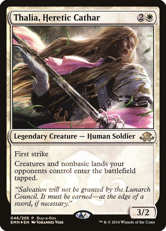 Thalia, Heretic Cathar (Buy-A-Box) [Eldritch Moon Promos] | Gate City Games LLC