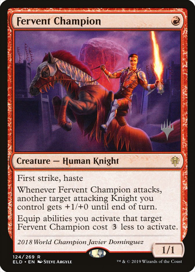 Fervent Champion (Promo Pack) [Throne of Eldraine Promos] | Gate City Games LLC