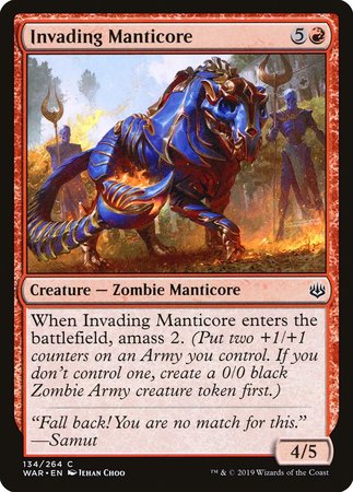 Invading Manticore [War of the Spark] | Gate City Games LLC