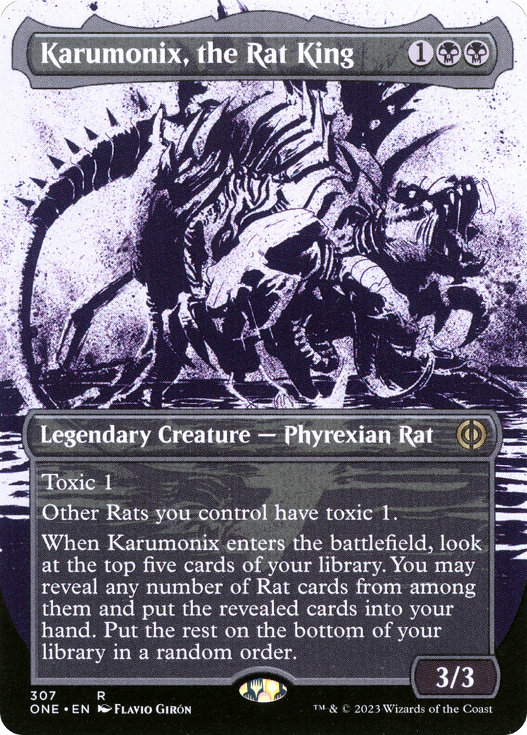 Karumonix, the Rat King (Borderless Ichor) [Phyrexia: All Will Be One] | Gate City Games LLC