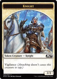 Knight // Thopter Double-sided Token (Game Night) [Core Set 2019 Tokens] | Gate City Games LLC