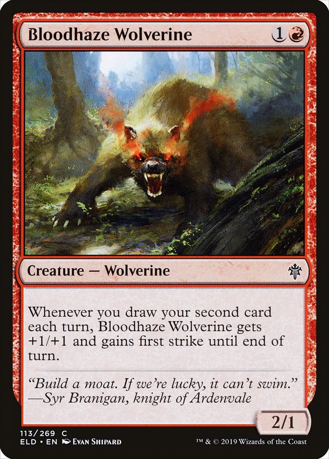 Bloodhaze Wolverine [Throne of Eldraine] | Gate City Games LLC