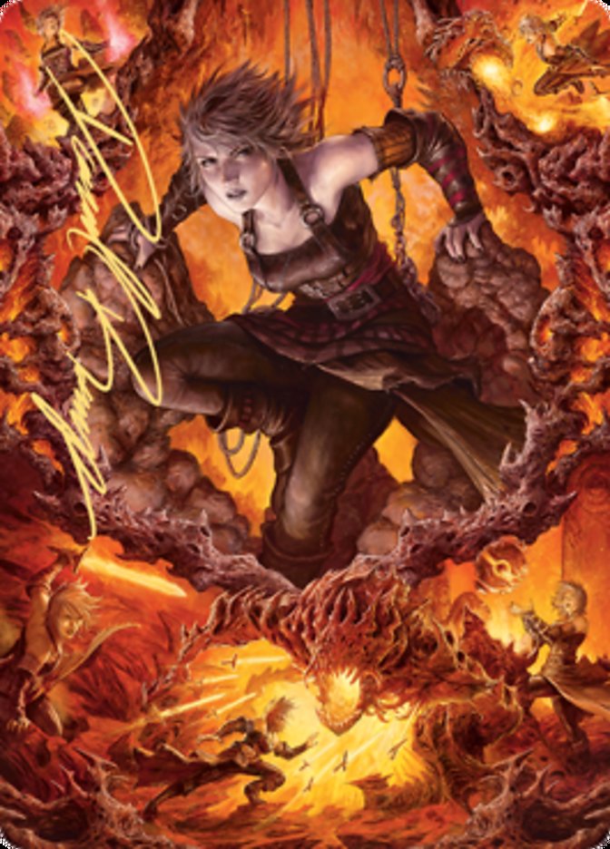 Nahiri, Heir of the Ancients 2 Art Card (Gold-Stamped Signature) [Zendikar Rising Art Series] | Gate City Games LLC