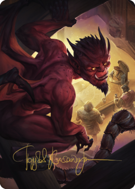 Nefarious Imp Art Card (Gold-Stamped Signature) [Commander Legends: Battle for Baldur's Gate Art Series] | Gate City Games LLC