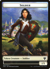 Human Soldier (005) // Drake Double-sided Token [Commander 2020 Tokens] | Gate City Games LLC