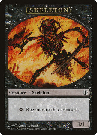 Skeleton Token [Shards of Alara Tokens] | Gate City Games LLC