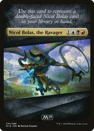 Checklist Card - Core Set 2019 (Nicol Bolas, the Ravager) [Core Set 2019 Tokens] | Gate City Games LLC