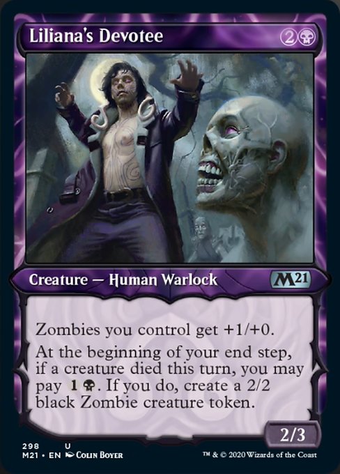 Liliana's Devotee (Showcase) [Core Set 2021] | Gate City Games LLC
