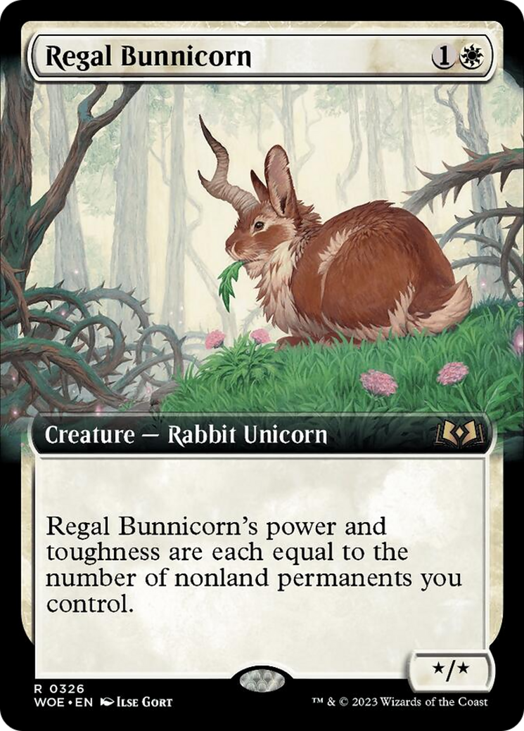 Regal Bunnicorn (Extended Art) [Wilds of Eldraine] | Gate City Games LLC