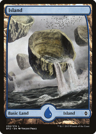 Island (258) - Full Art [Battle for Zendikar] | Gate City Games LLC