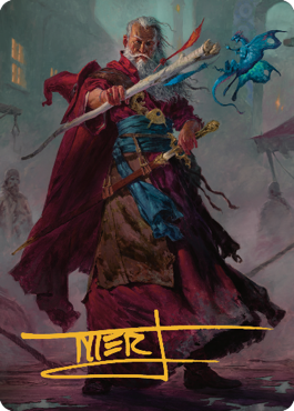 Elminster Art Card (64) (Gold-Stamped Signature) [Commander Legends: Battle for Baldur's Gate Art Series] | Gate City Games LLC