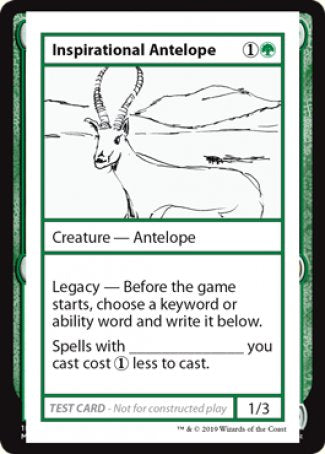 Inspirational Antelope (2021 Edition) [Mystery Booster Playtest Cards] | Gate City Games LLC