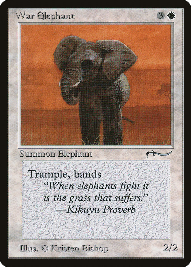 War Elephant (Dark Mana Cost) [Arabian Nights] | Gate City Games LLC