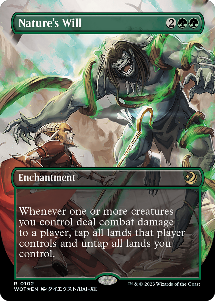 Nature's Will (Anime Borderless) (Confetti Foil) [Wilds of Eldraine: Enchanting Tales] | Gate City Games LLC