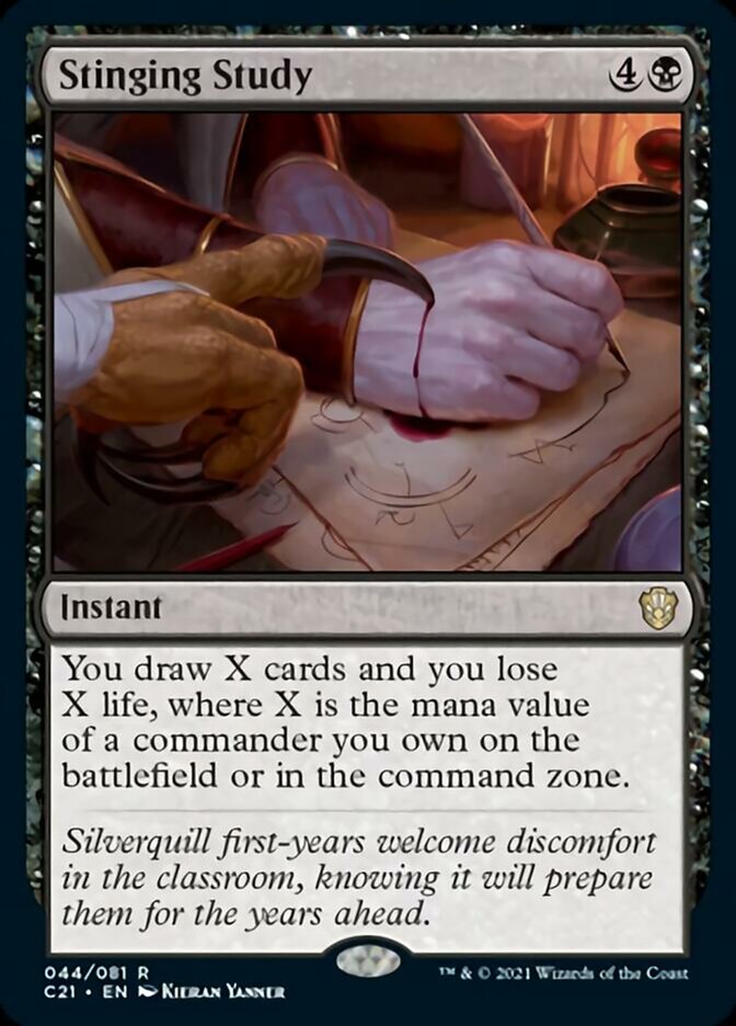 Stinging Study [Commander 2021] | Gate City Games LLC
