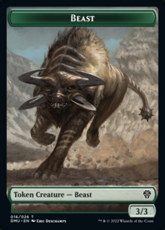 Kavu // Beast Double-sided Token [Dominaria United Commander Tokens] | Gate City Games LLC