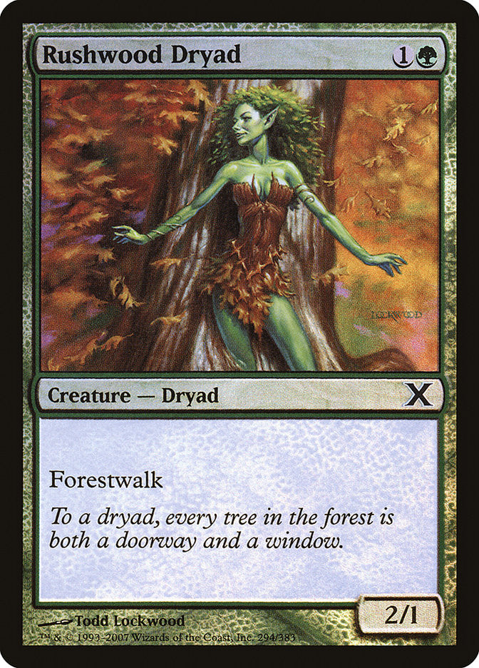 Rushwood Dryad (Premium Foil) [Tenth Edition] | Gate City Games LLC