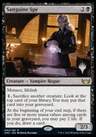 Sanguine Spy (Promo Pack) [Streets of New Capenna Promos] | Gate City Games LLC