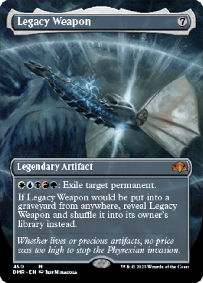 Legacy Weapon (Borderless Alternate Art) [Dominaria Remastered] | Gate City Games LLC