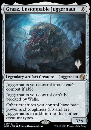 Graaz, Unstoppable Juggernaut (Promo Pack) [Phyrexia: All Will Be One Promos] | Gate City Games LLC