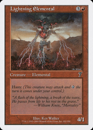 Lightning Elemental [Seventh Edition] | Gate City Games LLC