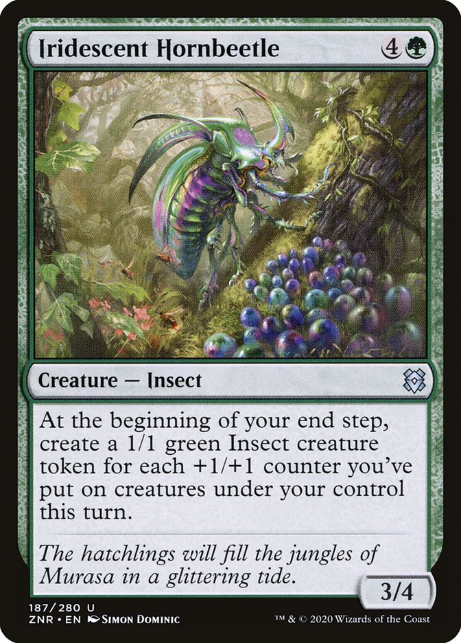 Iridescent Hornbeetle [Zendikar Rising] | Gate City Games LLC