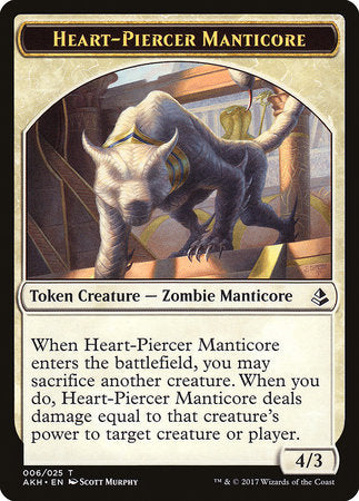 Heart-Piercer Manticore Token [Amonkhet Tokens] | Gate City Games LLC