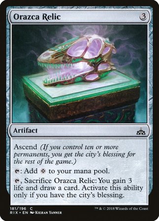 Orazca Relic [Rivals of Ixalan] | Gate City Games LLC