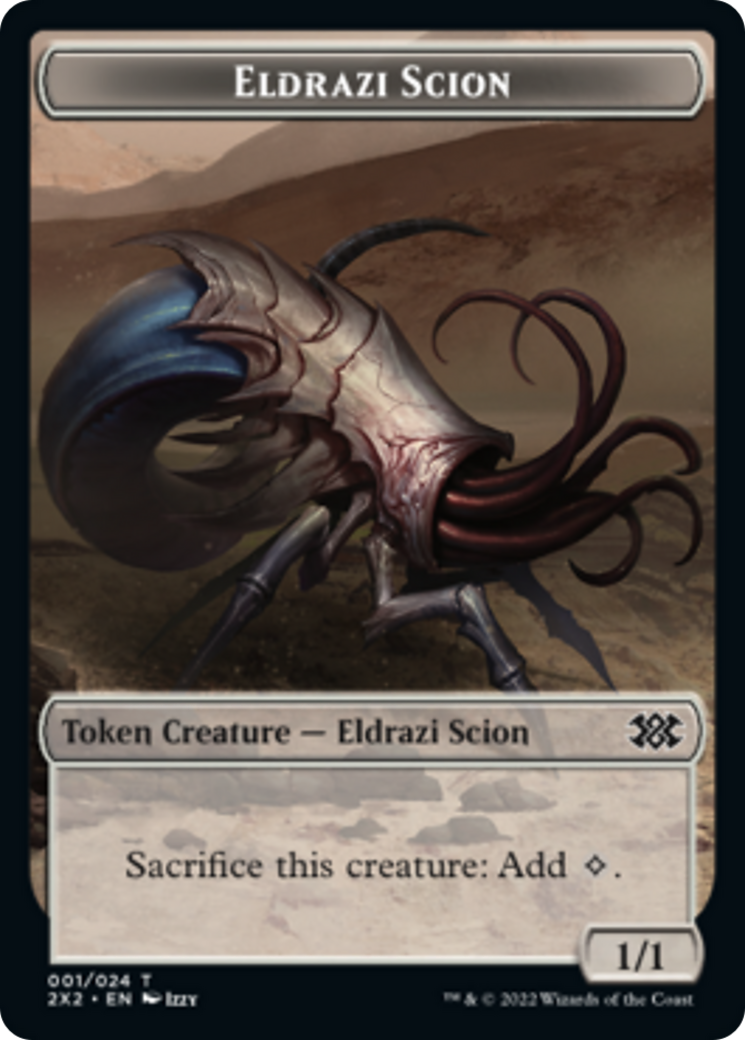 Bear // Eldrazi Scion Double-sided Token [Double Masters 2022 Tokens] | Gate City Games LLC