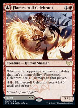 Flamescroll Celebrant // Revel in Silence [Strixhaven: School of Mages] | Gate City Games LLC
