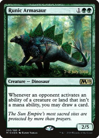 Runic Armasaur [Core Set 2019 Promos] | Gate City Games LLC