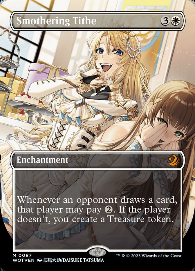 Smothering Tithe (Anime Borderless) (Confetti Foil) [Wilds of Eldraine: Enchanting Tales] | Gate City Games LLC