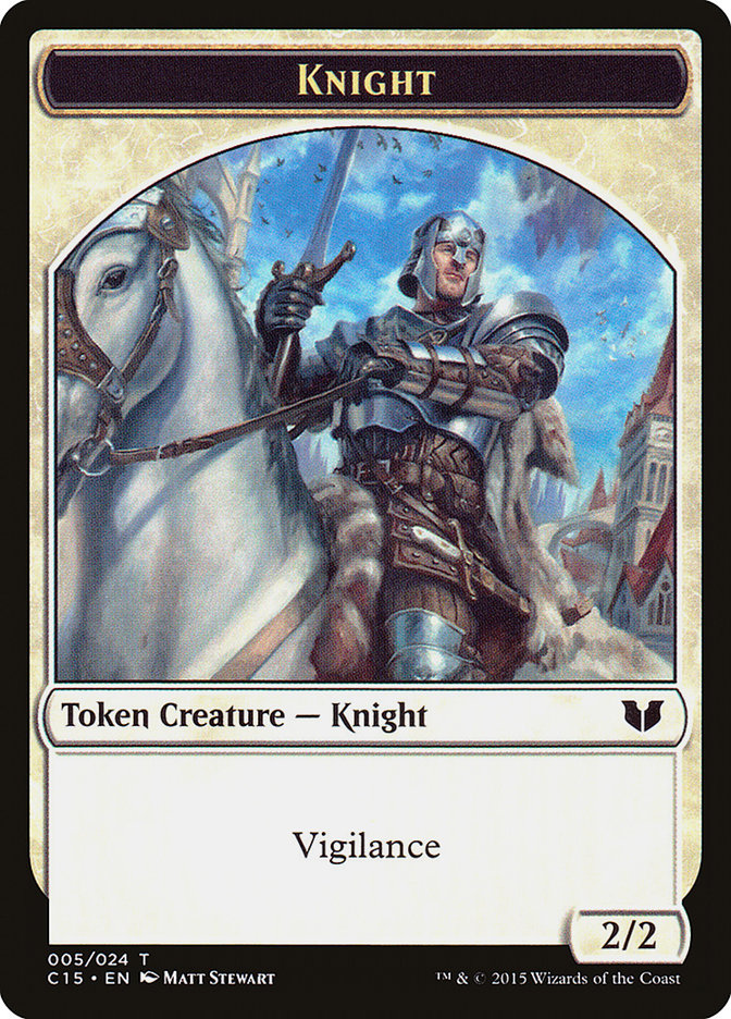 Angel // Knight (005) Double-Sided Token [Commander 2015 Tokens] | Gate City Games LLC