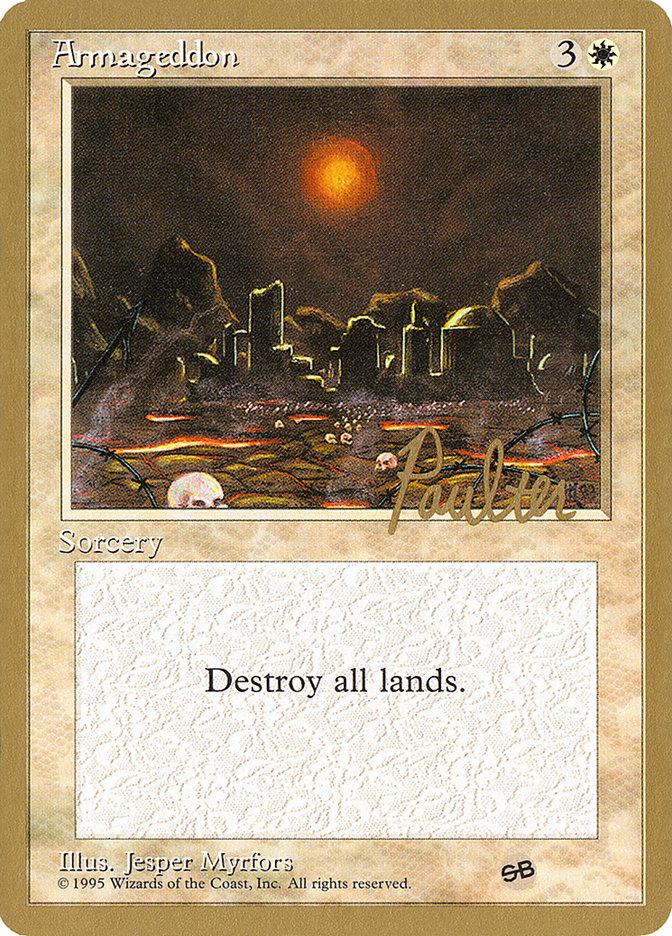 Armageddon (Preston Poulter) (SB) [Pro Tour Collector Set] | Gate City Games LLC
