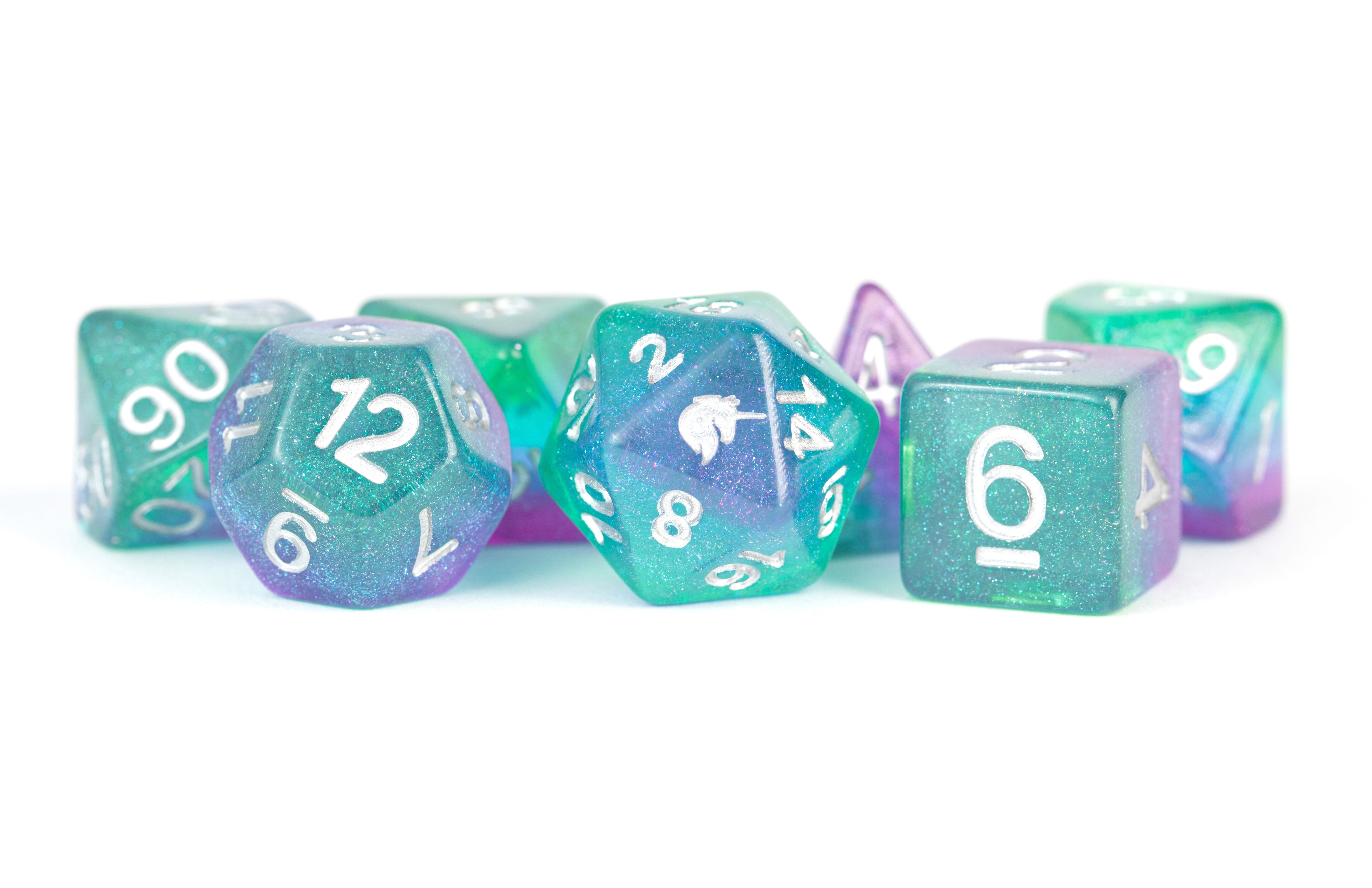 MDG 16mm Resin Unicorn Dice Set | Gate City Games LLC