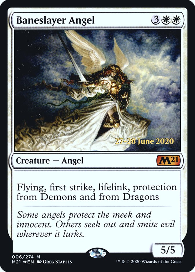 Baneslayer Angel  [Core Set 2021 Prerelease Promos] | Gate City Games LLC