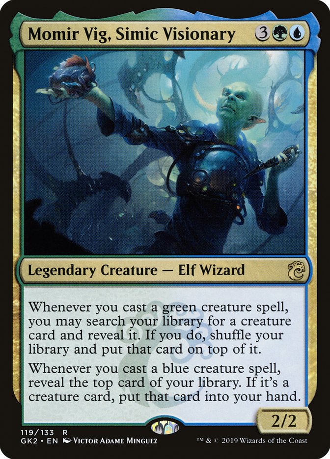 Momir Vig, Simic Visionary [Ravnica Allegiance Guild Kit] | Gate City Games LLC